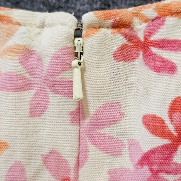 Liz Claiborne Lizport‎ Sheath Dress Women Size 6 Linen Blend Yellow Pink Floral - Picture 13 of 16